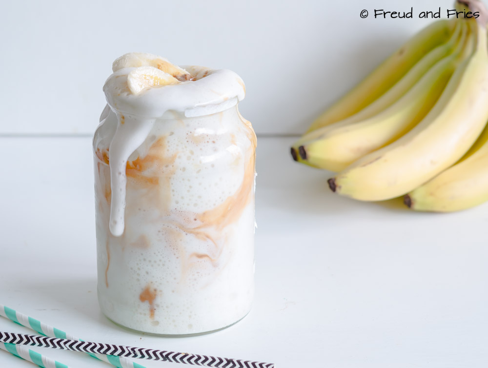 » Protein fluff ♡ Strawberrybanana peanut butter protein fluff